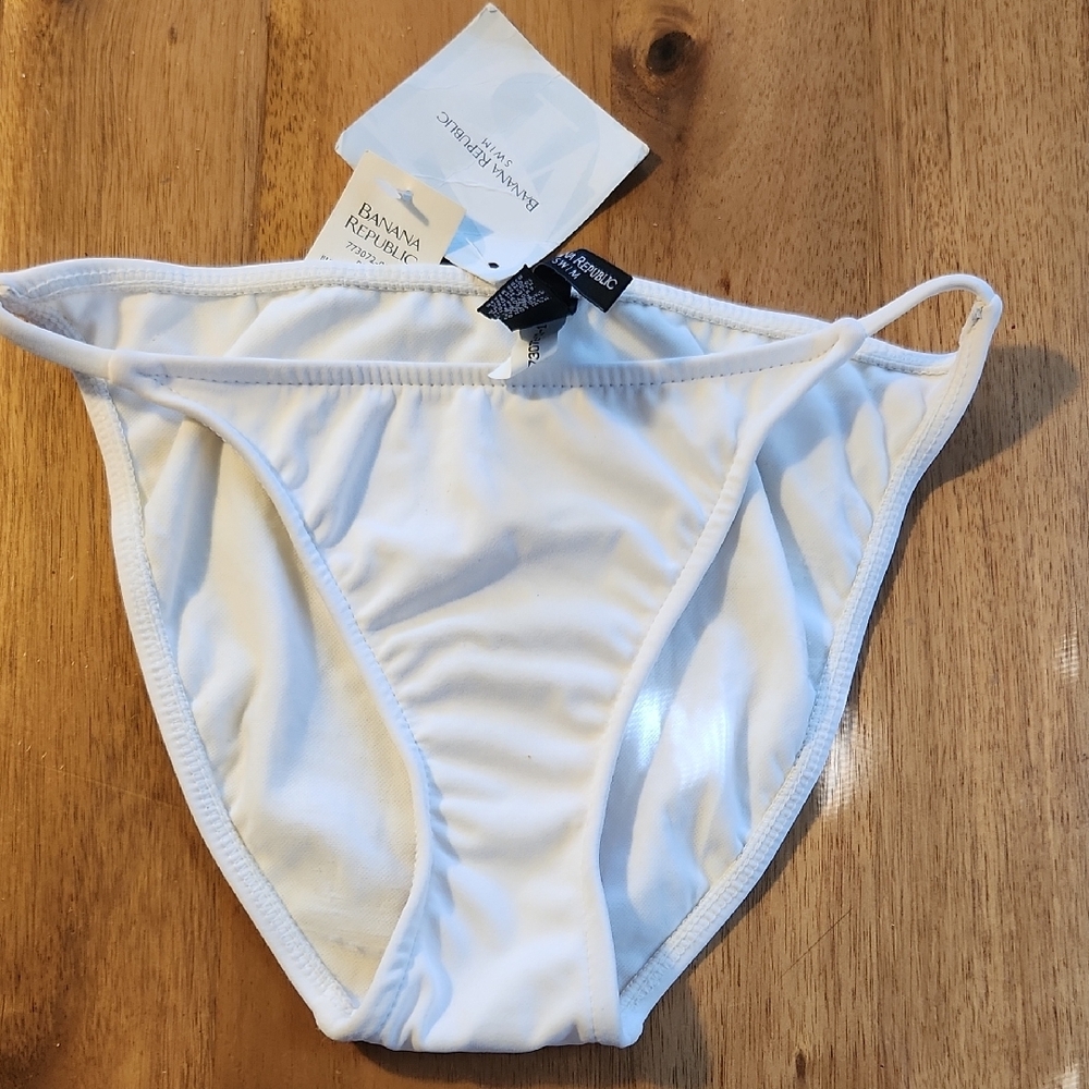 Banana Republic White Bikini Bottom